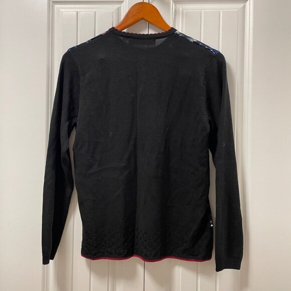 Vintage Black and Blue Floral Cardigan - Picture 3 of 12